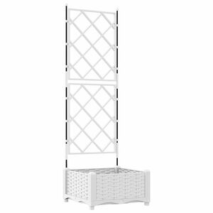 vidaXL Sodo vazonas Balta 40 x 40 x 125,5 cm PP