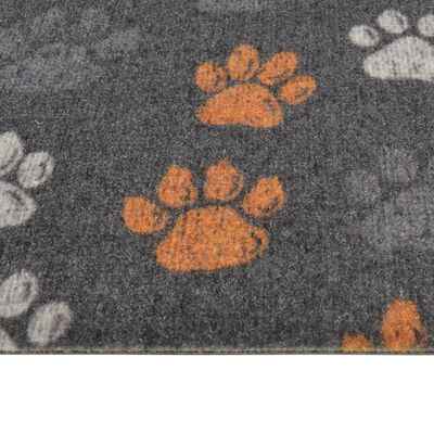 vidaXL Virtuvės kilimėlis, 45x150cm, aksomas, plaunamas, pėdutės