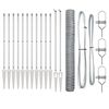 vidaXL Hexagonal Fence with Post 10 x 1,2 m Galvanizuotas plienas