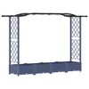 vidaXL Pakeltas lovas su trelėmis ir stogu Pilka 207 x 40 x 126 cm PP