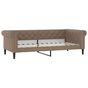 vidaXL Sofa, kapučino spalvos, 80x200cm, dirbtinė oda