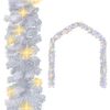 vidaXL Kalėdinė girlianda su LED lemputėmis, balta, 5 m