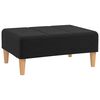 vidaXL Dvivietė sofa-lova su pagalvėmis ir pakoja, juoda, audinys