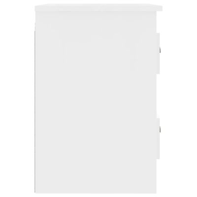 vidaXL Prie sienos montuojama naktinė spintelė, balta, 41,5x36x53cm
