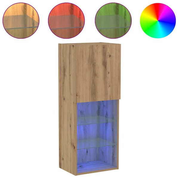 vidaXL TV spintelių komplektas Amatininkų ąžuolas 40,5 x 30 x 102 cm