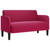 vidaXL Dvivietė sofa, vyno raudonumo, 109 cm, aksominė