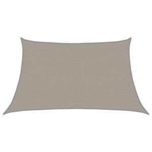vidaXL Saulės skėtis, burė, 160 g/m&sup2;, trapecijos formos, &scaron;viesiai pilka, 3/4x2 m, HDPE