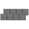 vidaXL Tvoros rinkinys 1391 x 186 cm WPC ir aliuminis Pilka