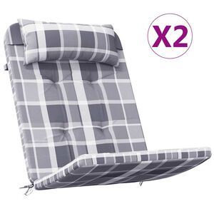 vidaXL Adirondack kėdės pagalvėlės, 2vnt., oksfordo audinys, languotos