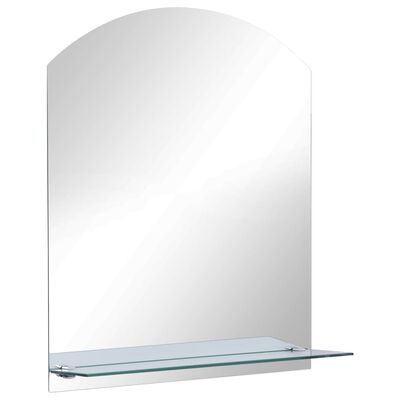 vidaXL Sieninis veidrodis su lentyna, 30x50cm, grūdintas stiklas