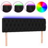 vidaXL Galvūgalis su LED, juodos spalvos, 160x7x78/88cm, aksomas