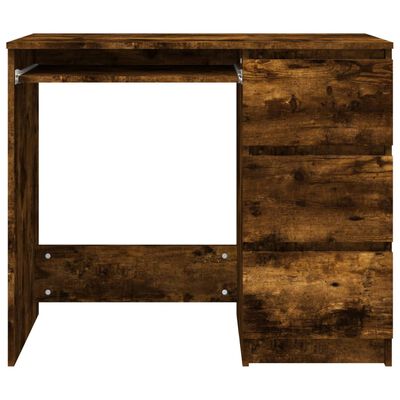 vidaXL Rašomasis stalas, dūminio ąžuolo spalvos, 90x45x76cm, mediena