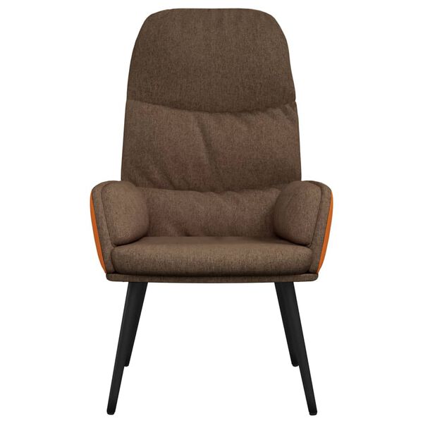 vidaXL Poilsio kėdė, rudos spalvos, audinys