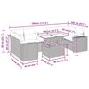 vidaXL Sofos komplektas su pagalvėlėmis, 8 dalių, smėlio, poliratanas
