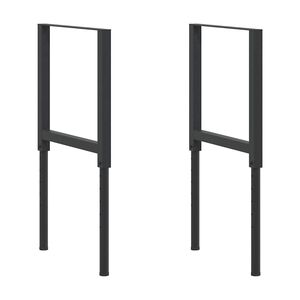 vidaXL Darbastalio rėmai, 2vnt., juodi, 55x(69-95,5)cm, metalas