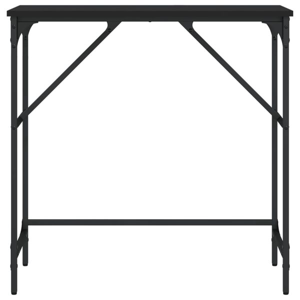 vidaXL Konsolinis staliukas, juodas, 75x32x75cm, apdirbta mediena