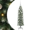 vidaXL Dirbtinis lieknas Kalėdų medis Žalia ir balta 120 cm