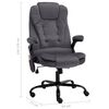 vidaXL Masažinė biuro kėdė, tamsiai pilkos spalvos, aksomas