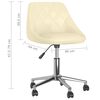 vidaXL Pasukamos valgomojo kėdės, 4vnt., kreminės, dirbtinė oda