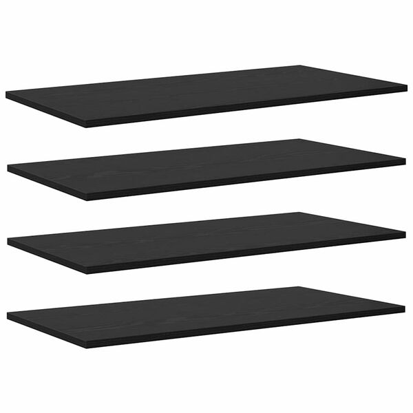 vidaXL Knygų lentyna 4 pcs Juoda 80 x 40 x 1,5 cm Apdirbta mediena