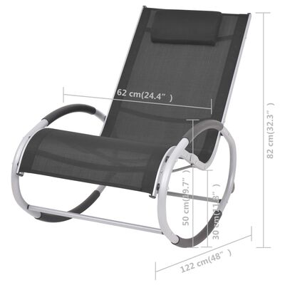 vidaXL Supama lauko kėdė, juodos spalvos, tekstilenas
