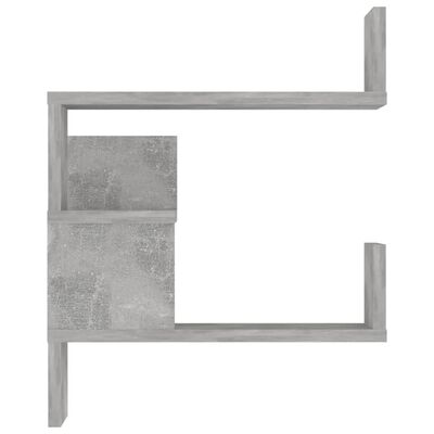 vidaXL Sieninė kampinė lentyna, betono pilka, 40x40x50cm, MDP