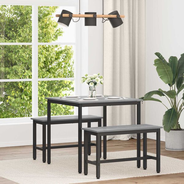 vidaXL Valgomieji stalai METALAS