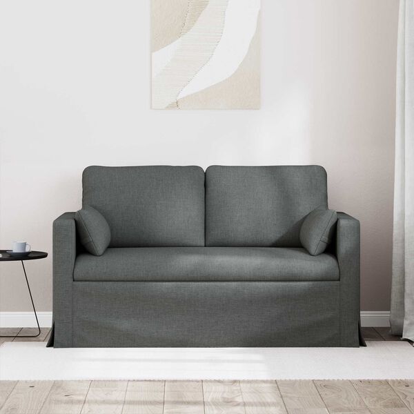 vidaXL Sofa Tamsiai pilka Bendri matmenys: 139 x 78 cm (P X G x A)