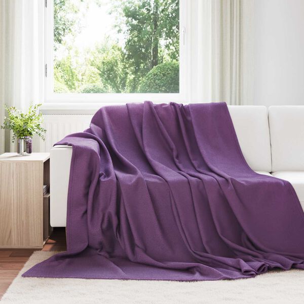 vidaXL Apklotas Violetinė 240 x 220 cm Flysas