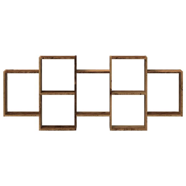 vidaXL Sieninė lentyna, sendintos medienos, 159x18x65cm, mediena