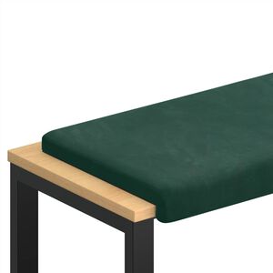 vidaXL Suoliuko pagalvė Aksomas Tamsiai žalia Gylis 35 cm