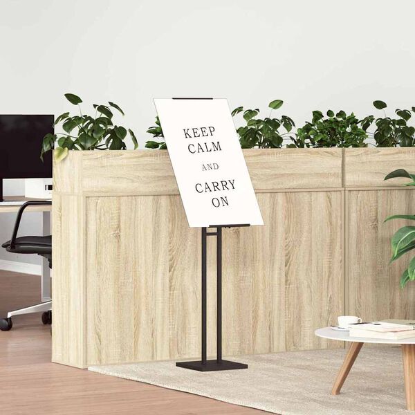 vidaXL Prekybos parodos stendai 2 pcs Juoda 26,5 x 26,5 x 127 cm