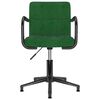 vidaXL Pasukamos valgomojo kėdės, 2vnt., tamsiai žalios, aksomas