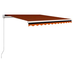 vidaXL Rankiniu būdu i&scaron;traukiama markizė, oranžinė ir ruda, 350x250cm