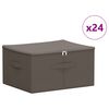 vidaXL Saugojimo dėžė 24 pcs Pilka 50 x 30 x 25 cm Neaustinis audinys