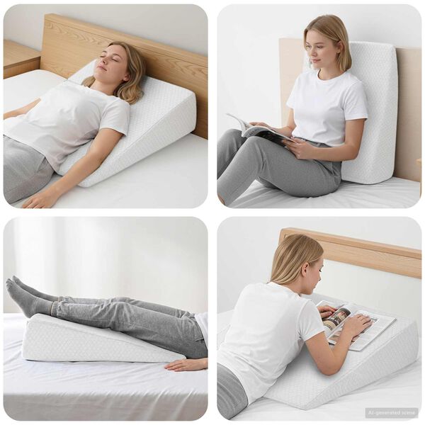 vidaXL Kampinis pagalvė Paprastas Balta 69 x 64 x 19 cm