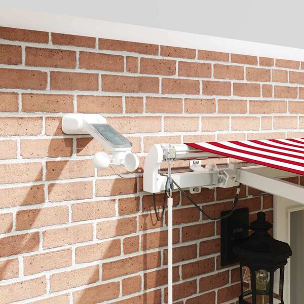 vidaXL I&scaron;traukiama markizė Raudona ir balta 500 &times; 350 cm