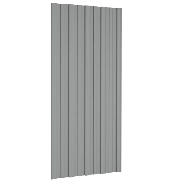 vidaXL Stogo plok&scaron;tė 36 pcs Pilka 100 x 45 cm Galvanizuotas plienas