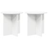 vidaXL Augalų stovas 2 pcs Balta &Oslash;40 x 40 cm Apdirbta mediena