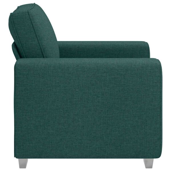 vidaXL Sofa 59cm Tamsiai žalia audinys