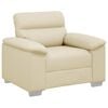 vidaXL Sofa-kėdė, kreminės spalvos, 100x81x84 cm, dirbtinė oda