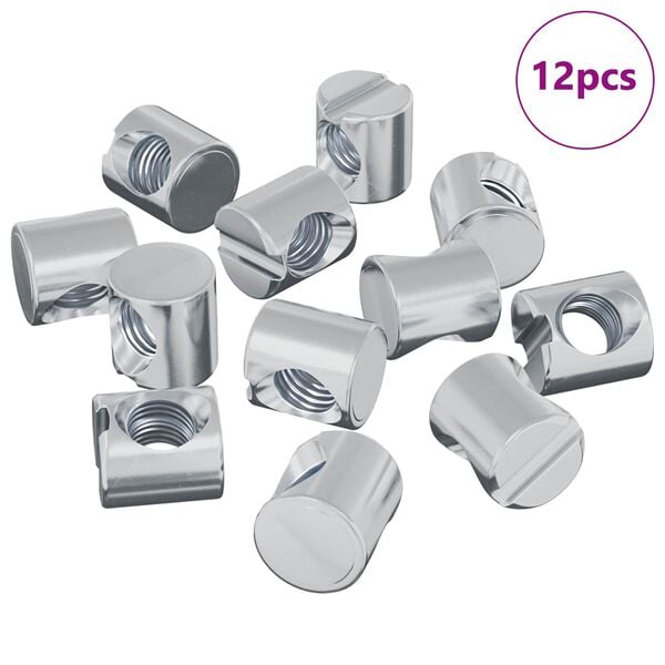 vidaXL Cilindrinės veržlės 12 pcs M6 x 12 mm (Sriegio diametras x H)
