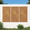 vidaXL Sodo sienos dekoracija, 3 dalių, 105x55cm, corten plienas