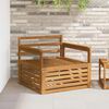 vidaXL 2 Vienetas Sofa su porankiais Kietos akacijos mediena Natūrali