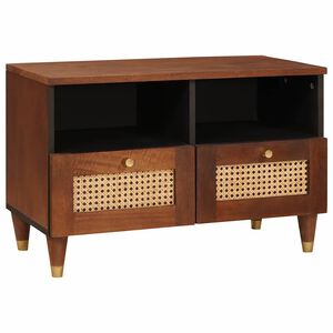 vidaXL Televizoriaus spintelė su stalčių Ruda 70 x 33,5 x 46 cm