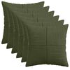 vidaXL Pagalvėlės užvalkalas 6 pcs ALMELO Žalia 35 x 35 cm mančester
