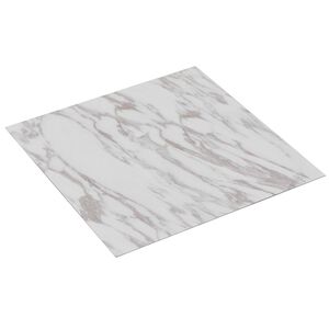 vidaXL Grindų lentos Balti marmuro 5,11 m&sup2; 55 vnt. PVC
