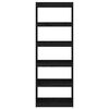 vidaXL Spintelė knygoms/kambario pertvara, juoda, 60x30x167,5cm, pušis
