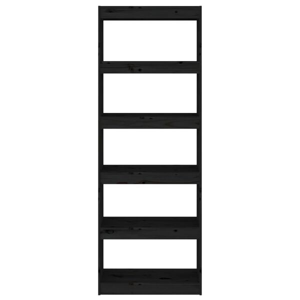 vidaXL Spintelė knygoms/kambario pertvara, juoda, 60x30x167,5cm, pušis