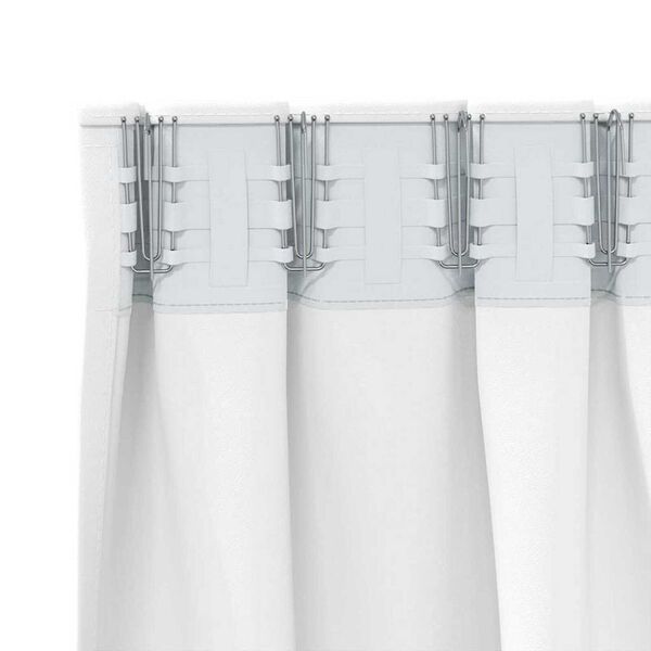 vidaXL Užuolaidos su žiedais, blokuojančios &scaron;viesą 2 pcs &Scaron;vari balta